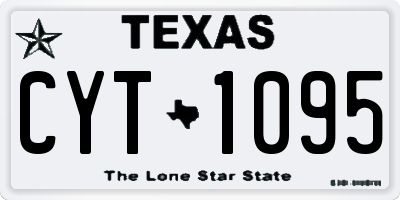 TX license plate CYT1095