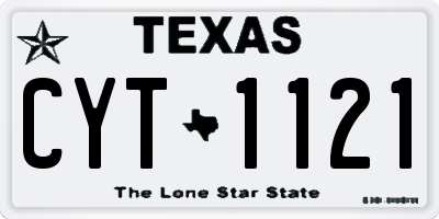 TX license plate CYT1121