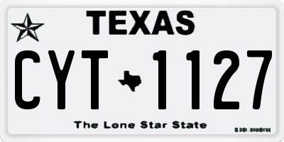 TX license plate CYT1127