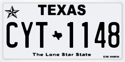TX license plate CYT1148