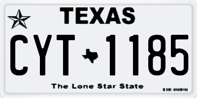 TX license plate CYT1185