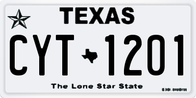 TX license plate CYT1201