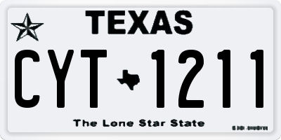 TX license plate CYT1211