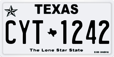 TX license plate CYT1242