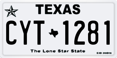 TX license plate CYT1281