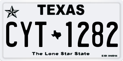 TX license plate CYT1282
