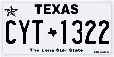 TX license plate CYT1322
