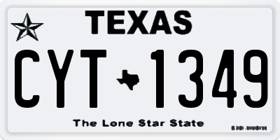 TX license plate CYT1349