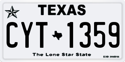 TX license plate CYT1359