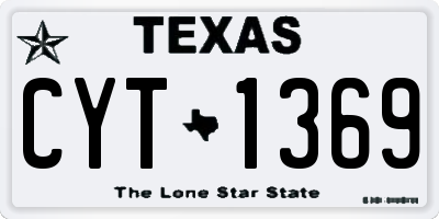 TX license plate CYT1369