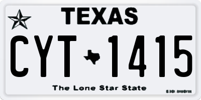 TX license plate CYT1415