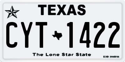 TX license plate CYT1422