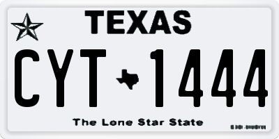 TX license plate CYT1444