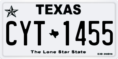 TX license plate CYT1455