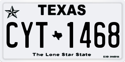 TX license plate CYT1468