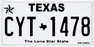 TX license plate CYT1478