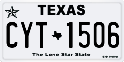 TX license plate CYT1506