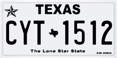 TX license plate CYT1512