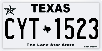 TX license plate CYT1523