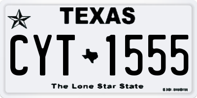 TX license plate CYT1555