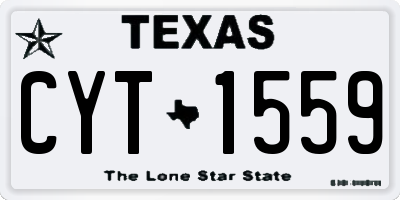 TX license plate CYT1559
