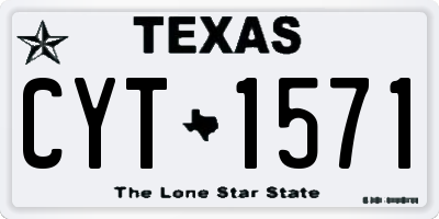 TX license plate CYT1571