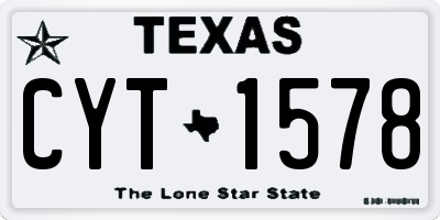 TX license plate CYT1578