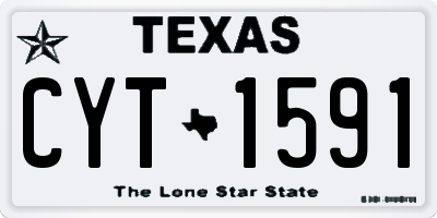 TX license plate CYT1591