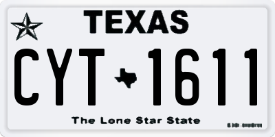 TX license plate CYT1611