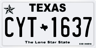 TX license plate CYT1637