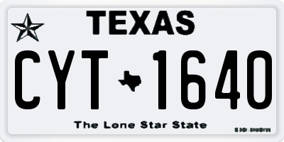 TX license plate CYT1640
