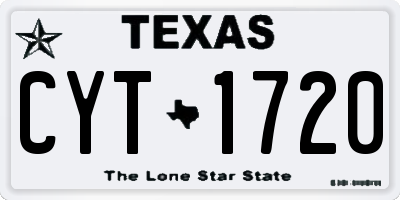 TX license plate CYT1720