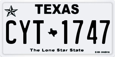TX license plate CYT1747