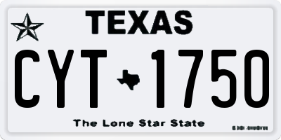TX license plate CYT1750