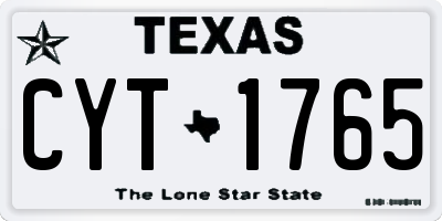 TX license plate CYT1765