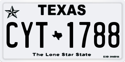 TX license plate CYT1788