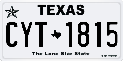 TX license plate CYT1815