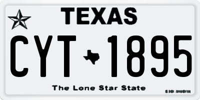 TX license plate CYT1895
