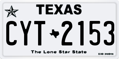 TX license plate CYT2153
