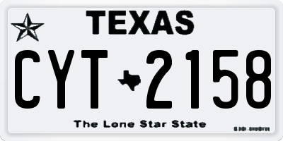 TX license plate CYT2158