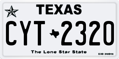 TX license plate CYT2320