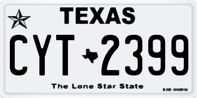 TX license plate CYT2399