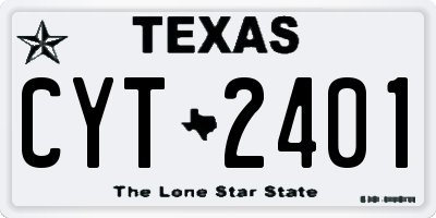 TX license plate CYT2401