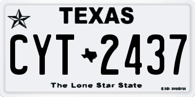 TX license plate CYT2437