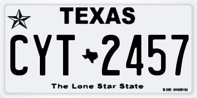 TX license plate CYT2457