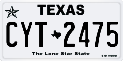 TX license plate CYT2475