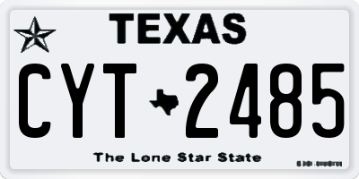 TX license plate CYT2485