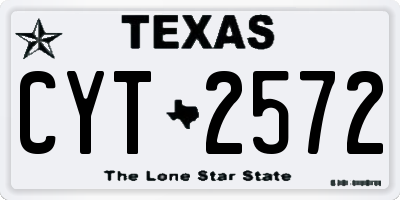 TX license plate CYT2572