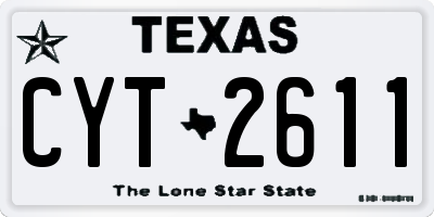 TX license plate CYT2611