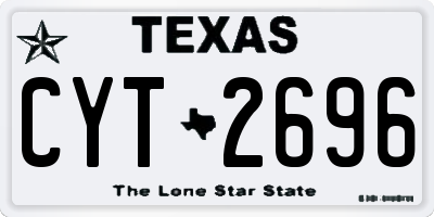 TX license plate CYT2696